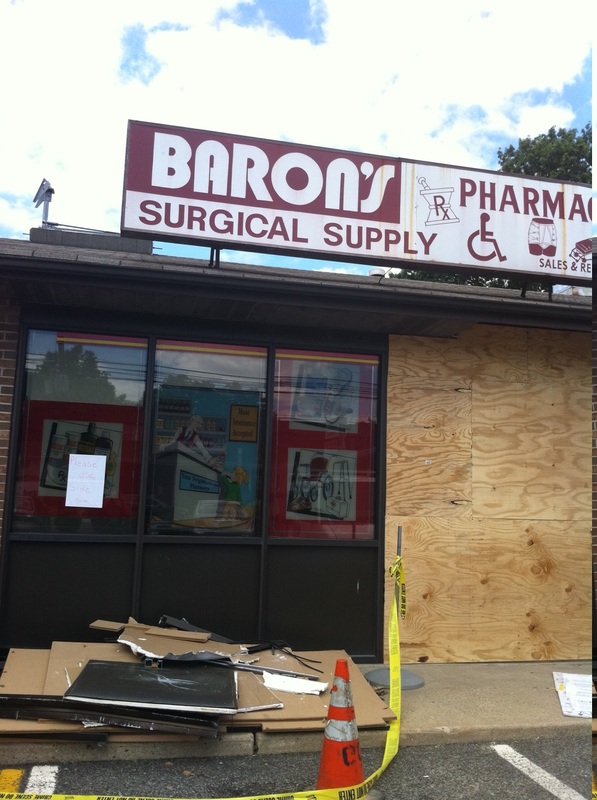Pharmacy, boarded and reglazed